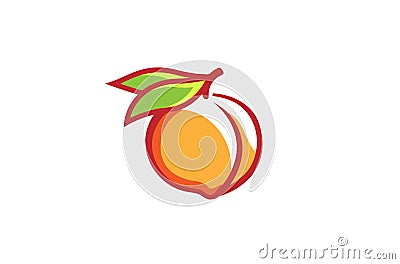 Creative Peach Orange Logo Vector Illustration