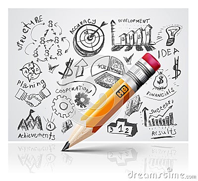 Creative pencil idea Vector Illustration