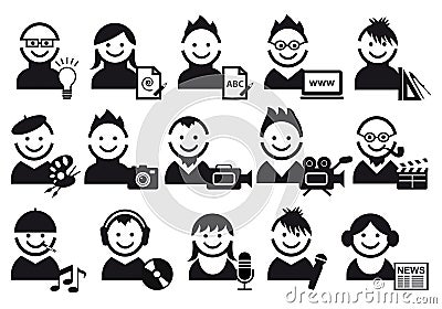 Creative people icons Vector Illustration