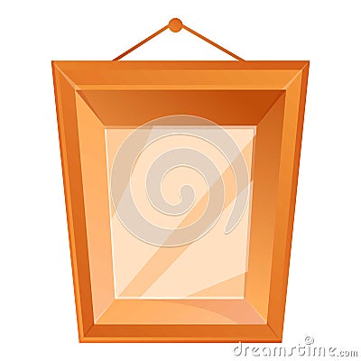 Creative photo frame icon, cartoon style Vector Illustration