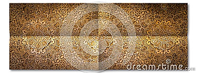 Creative picture of arabic background. Beige arab geometric decoration - vintage retro design Stock Photo