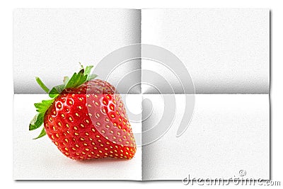 Creative picture of strawberry isolated on white background Stock Photo