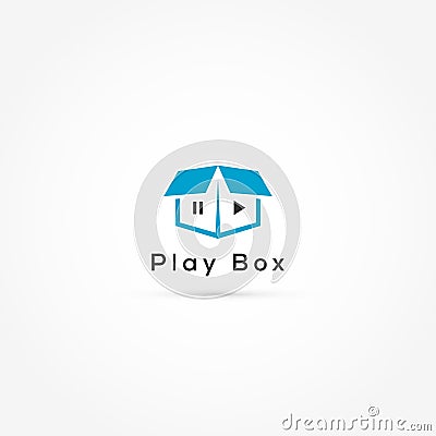 Creative pixels box logo icon Vector Illustration