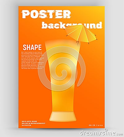 Creative popular alcohol cocktail. Bright composition. Vertical banners for branding bar menu, cover, poster, flyer. Vector Illustration