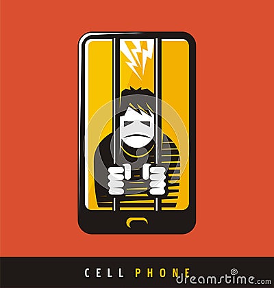 Creative poster design for cell phone Vector Illustration