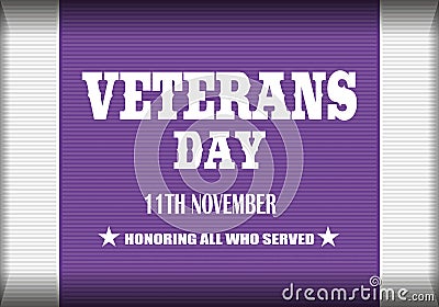 Creative poster design for veterans day Vector Illustration