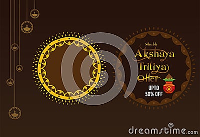 Happy Akshaya Tritiya religious festival Vector Illustration