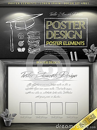 Creative poster template design Vector Illustration