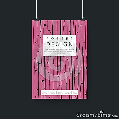 Creative poster template design Vector Illustration