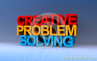 Creative Problem-Solving on blue Stock Photo