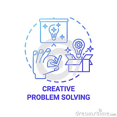 Creative problem solving concept icon Vector Illustration