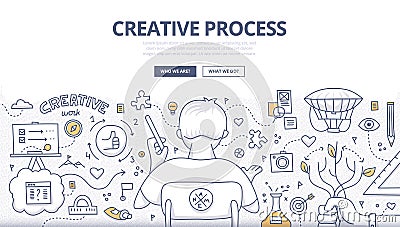 Creative Process Doodle Design Vector Illustration