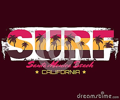 Creative quote typographical background about surfing Vector Illustration