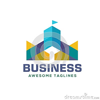 Creative Real Estate color logo Vector Illustration