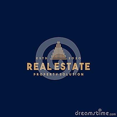 Creative real estate logo design Stock Photo