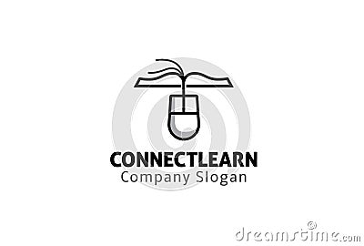 Connect Learn Logo Design Illustration Vector Illustration