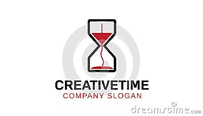 Creative Sand Hour Logo Vector Illustration