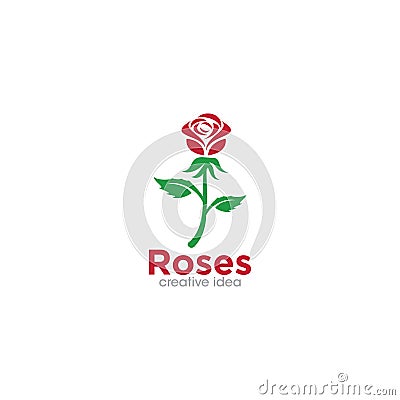 Creative Roses Logo Design Template Vector Illustration