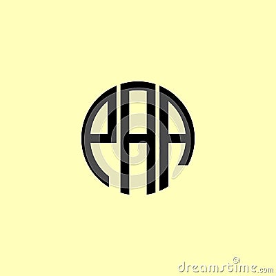 Creative Rounded Initial Letters PAA Logo Stock Photo