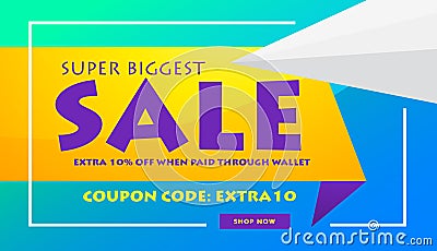 creative sale discount banner poster design template for advertising and marketing Vector Illustration