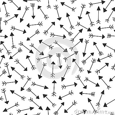 Creative seamless arrows pattern - stylish abstract background Vector Illustration