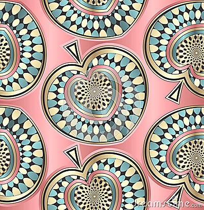 Creative seamless decorative wallpaper Vector Illustration