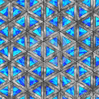 Creative Seamless Pattern of Holographic Triangles. Vector Illustration