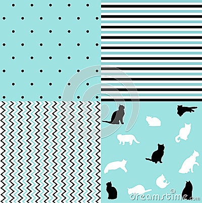 Creative seamless patterns and prints set Vector Illustration
