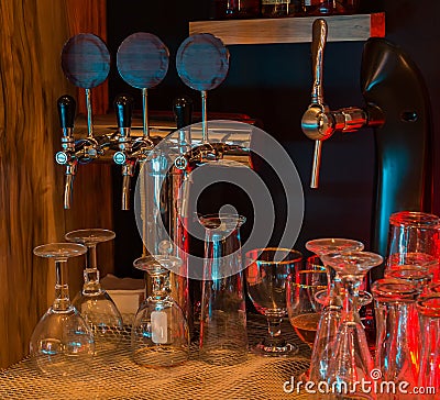 Creative service, beer dispenser Stock Photo