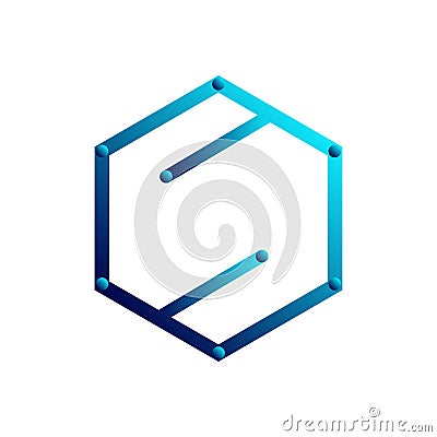 Creative modern vector technical logo design illustration Vector Illustration