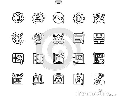 Creative skills Well-crafted Pixel Perfect Vector Thin Line Icons 30 2x Grid for Web Graphics and Apps. Vector Illustration