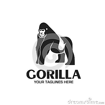 Creative strong Gorilla logo vector Vector Illustration