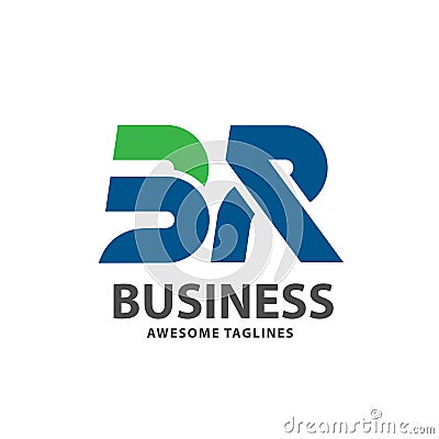 creative strong initial letter br logo Vector Illustration