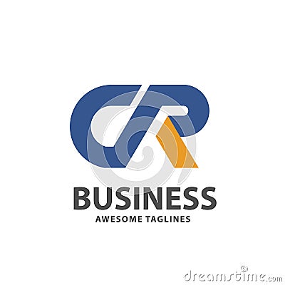 Creative strong initial letter cr logo Vector Illustration