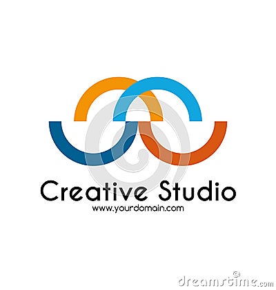 Creative studio logo template Vector Illustration