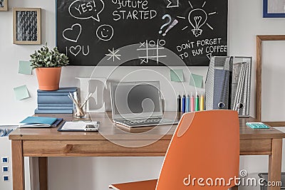 Creative study space Stock Photo