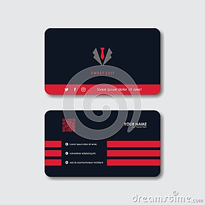 Creative Suit logo and business card vector template Vector Illustration