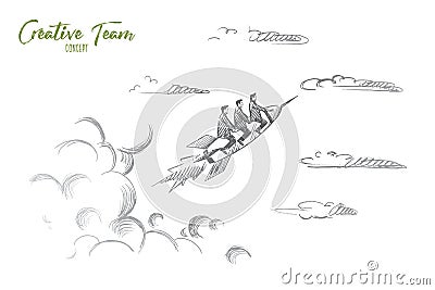 Creative team concept. Hand drawn isolated vector. Vector Illustration