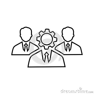 Creative team, expert, team icon. Outline vector Stock Photo