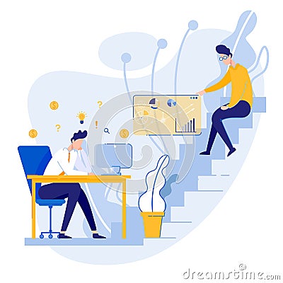 Creative Team, Solving Complicated Business Task Vector Illustration