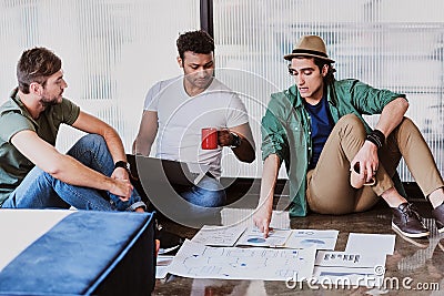 Creative team talking about project Stock Photo