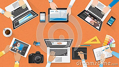 Creative team Vector Illustration