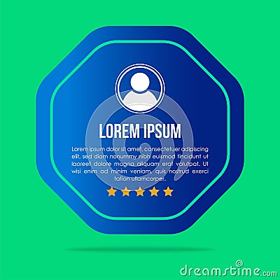 Creative testimonials template with different shapes. Testimonial Speech bubble concept, customer feedback infographic for Vector Illustration