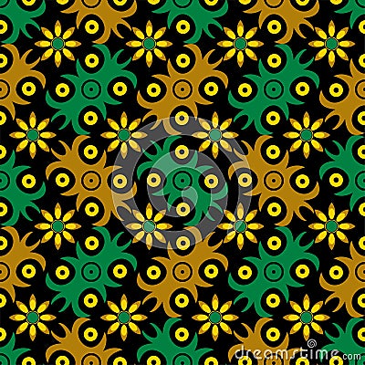 Simple geometric seamless pattern of batik motif background.Stylish fabric print vector design inspiration. Vector Illustration