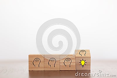 Creative thinking and teamwork leading to sucessful ideia concept Stock Photo