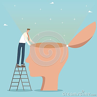 Creative thought process or imagination Vector Illustration