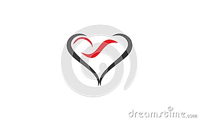 Creative unique love logo design Vector Illustration