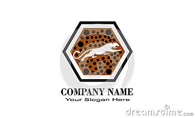 creative unique tiger design logo Vector Illustration