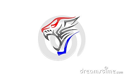 Creative unique tiger logo design Vector Illustration