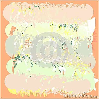 Creative universal abstract greeting cards in green and blue and yellow and pink and brown tones. Vector Illustration